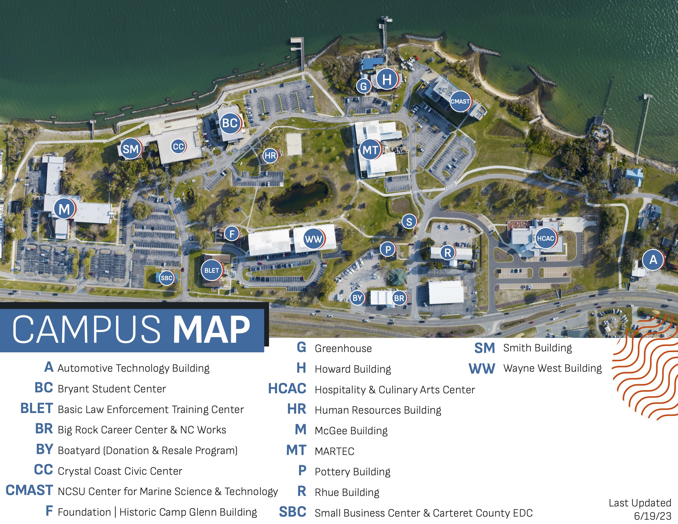 Carteret Community College Campus Map