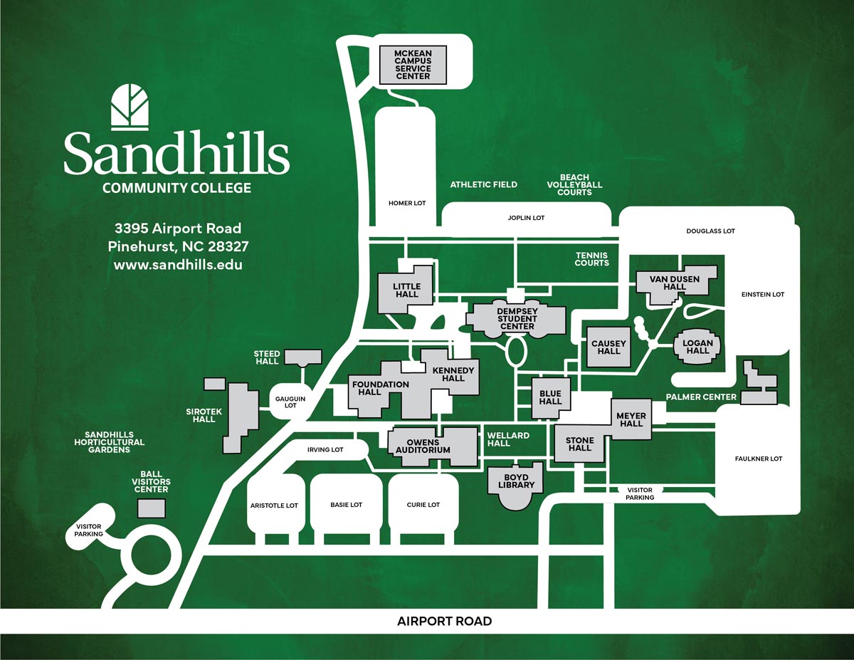 Sandhills Community College Campus Map